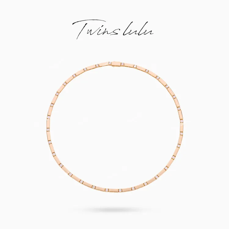 TWINS LULU 【熠光链】年货节 百搭精致几何拼接锁骨项链TSJ8539