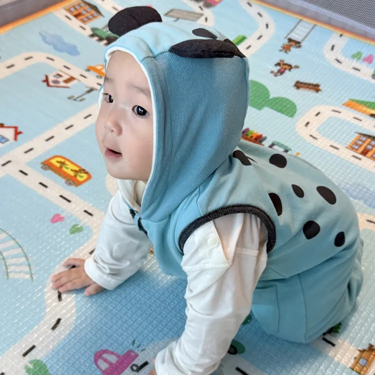 A类无袖加绒哈衣/拉链款爬服/婴童