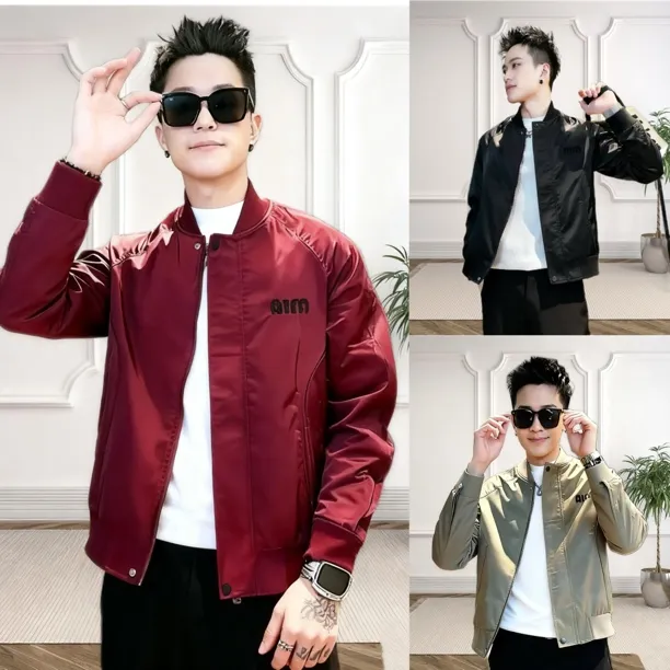 男士夹克外套2025秋季新品免烫时尚潮流帅气工装字母贴布绣男夹克