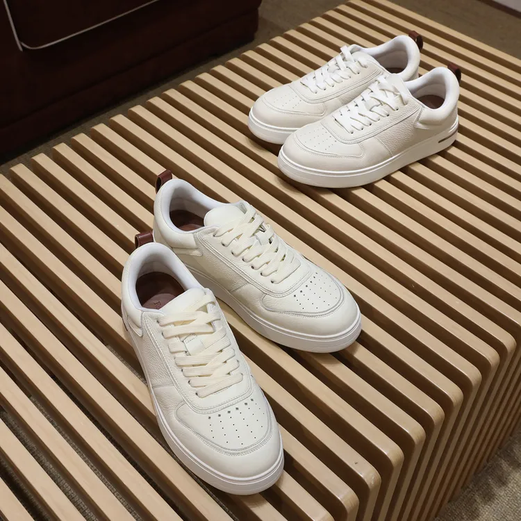 【253605049】足下奢感 细腻柔软鹿皮荔枝纹板鞋男士休闲鞋小白鞋