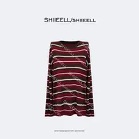 SHIIEELL【温网条纹衫】重磅可机洗绵羊毛混纺撞色条纹针织衫Z7275