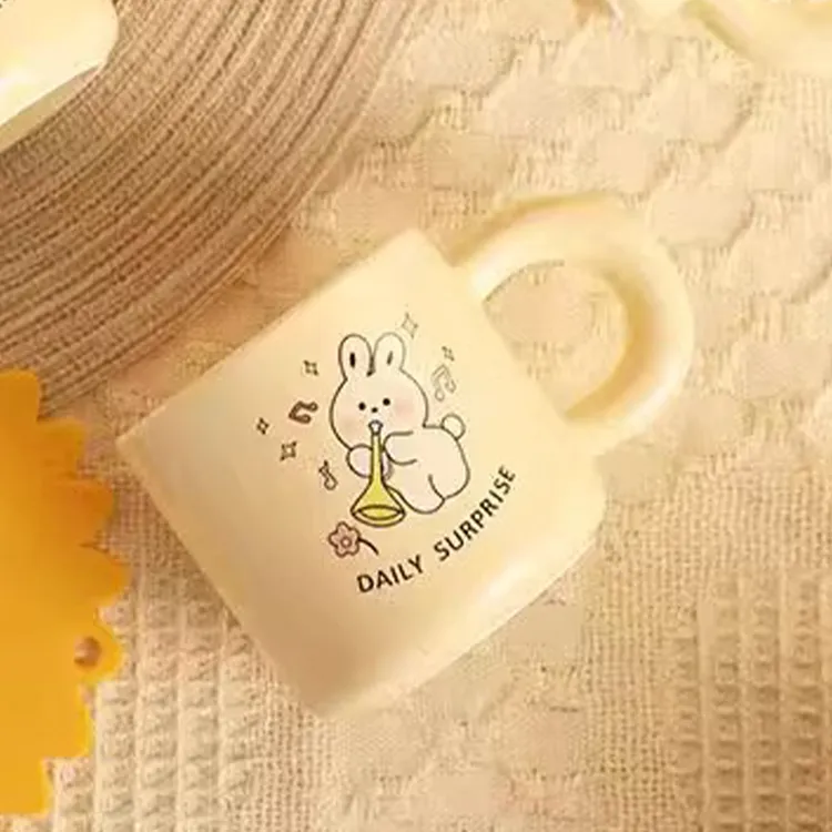 萌趣陶瓷杯儿童卡通可爱情侣款釉下彩餐具家居喝水杯办公室咖啡杯