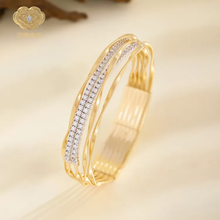 迈隆珠宝灵适系列FlexiFit 星璇⼿镯意大利设计款纯手工轻奢百搭