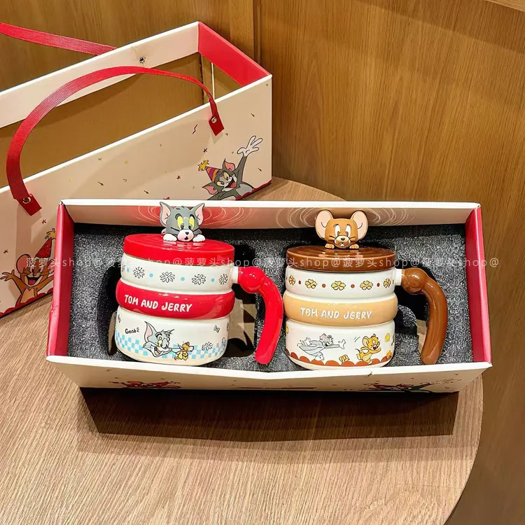 猫和老鼠陶瓷杯子家用情侣水杯女新款2025马克杯圣诞礼物伴手礼女