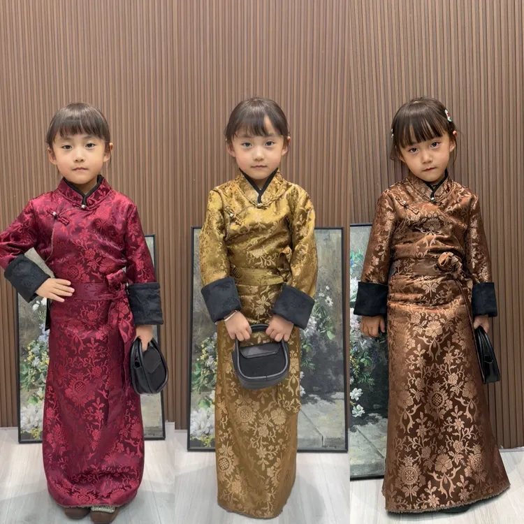 儿童加绒不丹藏裙