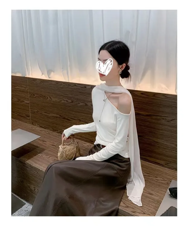 复古美拉德修身显瘦针织衫女2025秋季新款气质T恤上衣