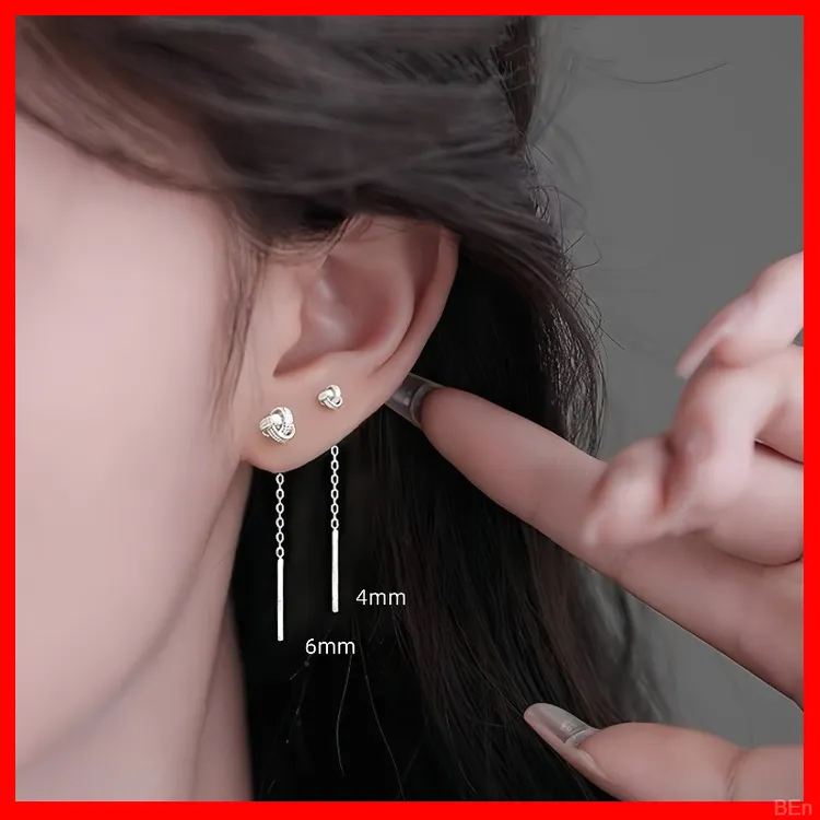合金耳饰如百搭轻奢结ins风爆款新款女小众2025流苏耳线气质意商品图