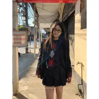 知葵微胖定制【格林威治】学院风初春西装套装裙子12244TZ2784