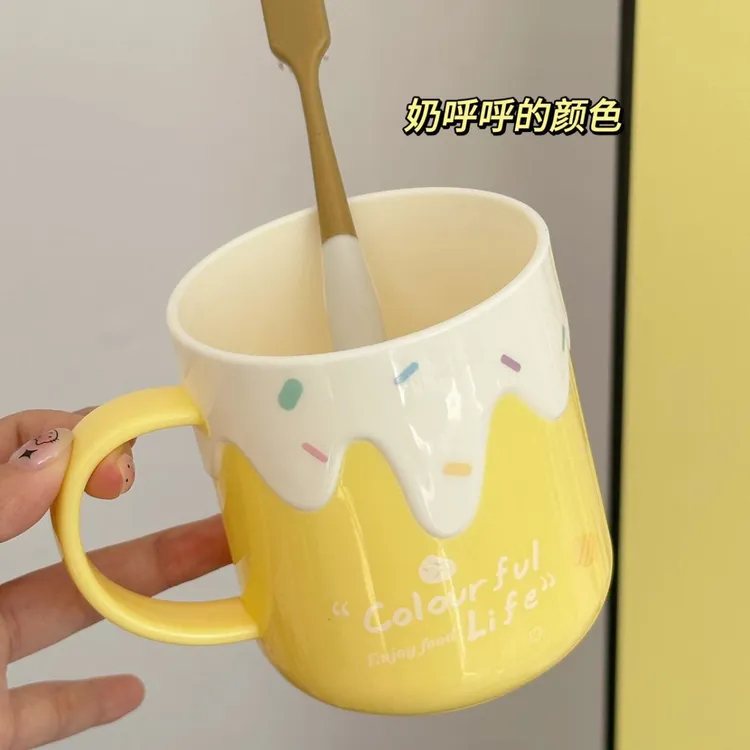 多巴胺配色洗漱杯家用情侣刷牙杯简约漱口牙刷杯子北欧风牙缸桶a