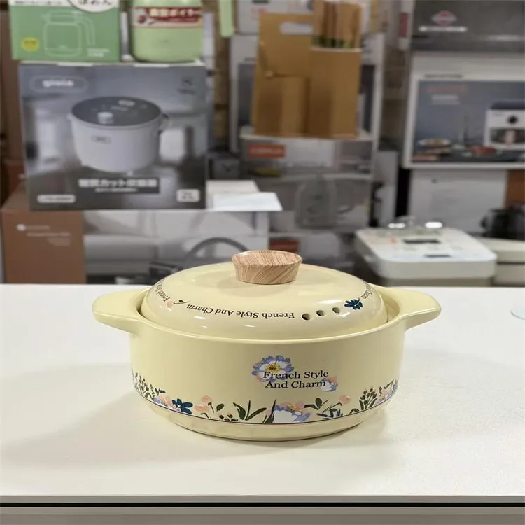 法式风情砂锅家用煲汤锅燃气耐高温炖汤锂辉石陶瓷砂锅4.5L大容量