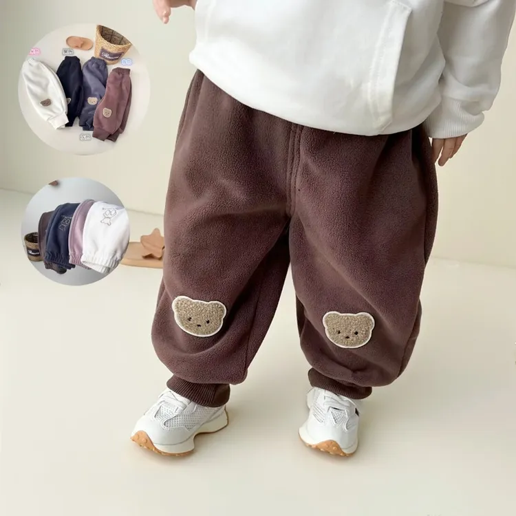 休闲裤通用休闲长裤加厚弹力腰男女童洋气腰带保暖童裤婴幼儿舒适