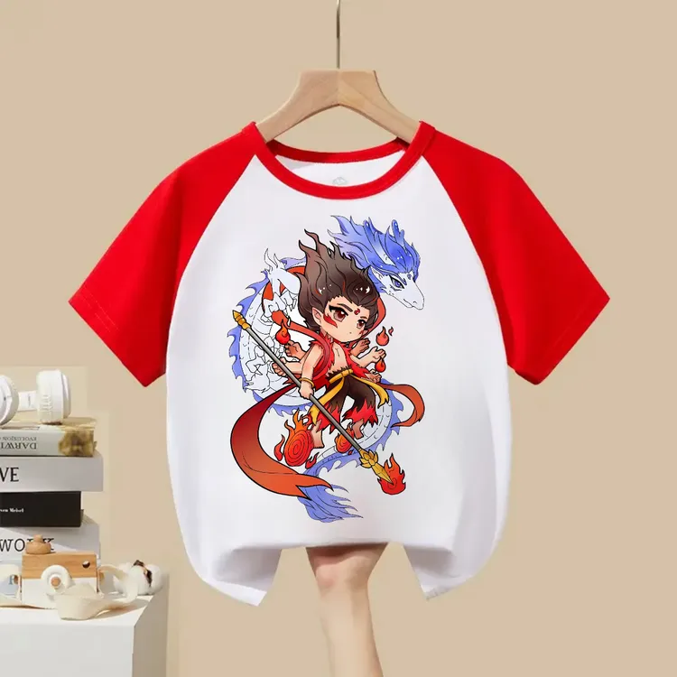哪吒敖丙童装T恤夏季款儿童小孩子中小童男女童短袖纯棉上衣2025