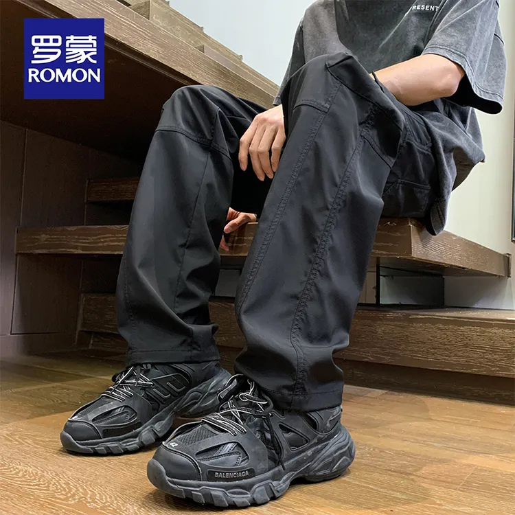 罗蒙美式工装休闲裤男秋冬爆款2025新款潮牌百搭宽松直筒裤子男款