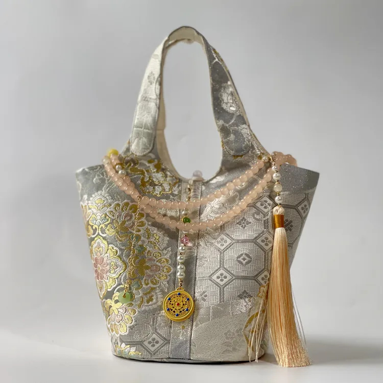 西阵织菜篮子包包夏季新款手提斜挎包新中式包包百搭包包通勤女包