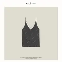 ELLETIAN "质感灰"100羊毛百搭设计感细肩带针织吊带CZ5XM019