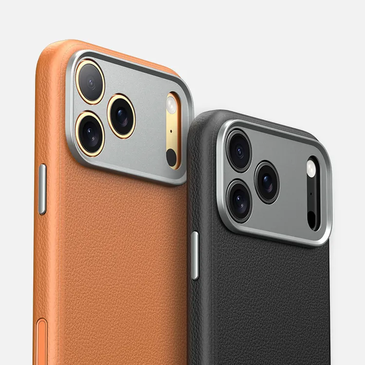 适用苹果17ProMax手机壳iPhone17pro高端真皮17保护套16Pro简约15