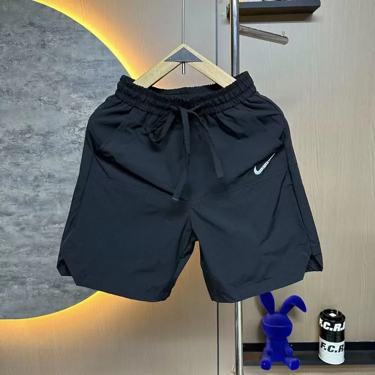 607低腰中腰速干夏季薄款微弹力短裤男士时尚黑色裤子男款百搭