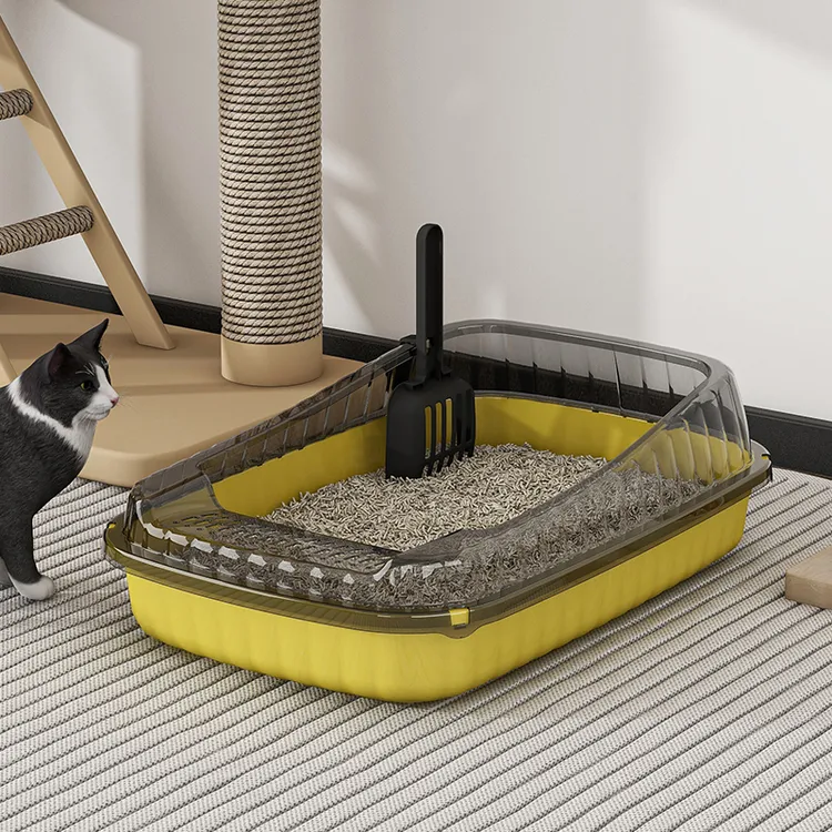 猫砂盆超大号防外溅特大号防臭防水半封闭小号置物架全开放屎盆子商品图