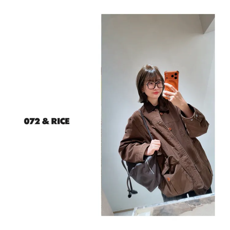 072 & RICE【文琪外套】100纯棉 秋冬休闲长袖外套 ZX-ZYS5778