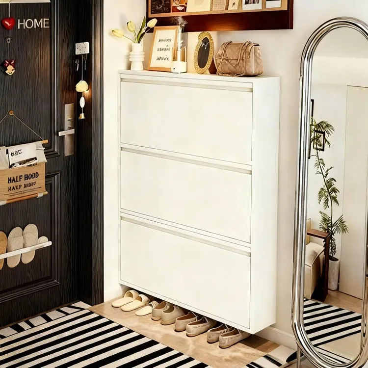 【10CM超薄】网红家用入户门口一体靠墙鞋柜玄关极窄翻斗省空间鞋柜