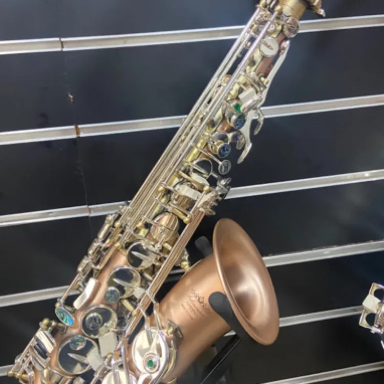 专业演奏款磷铜仿古镀银按键中音降E调萨克斯 考级 演奏初学