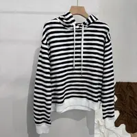 CSY5042 国内客人订单 素条纹连帽卫衣