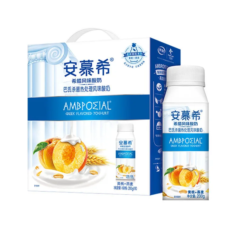 【1月产】伊利安慕希黄桃燕麦酸奶200g*10瓶