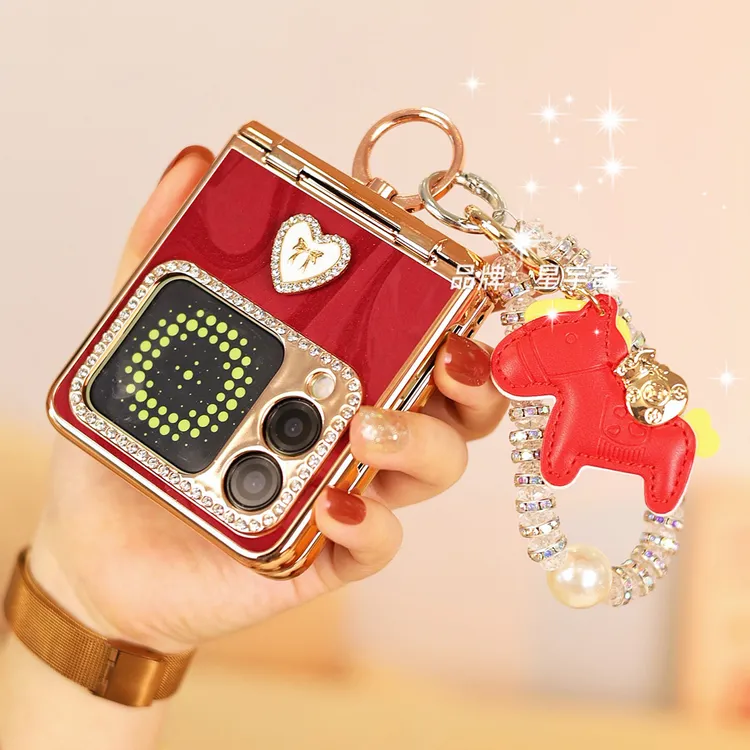 红色适用华为novaflips手机壳斜挎折叠防摔novaflip女款新款S新年