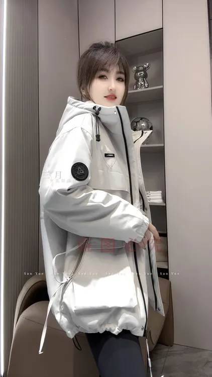 2025秋冬标准连帽秋季防水常规款外套百搭外套加厚防风（2888）