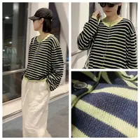 无垠海岸【蓝绿条开衫】YM06-25067