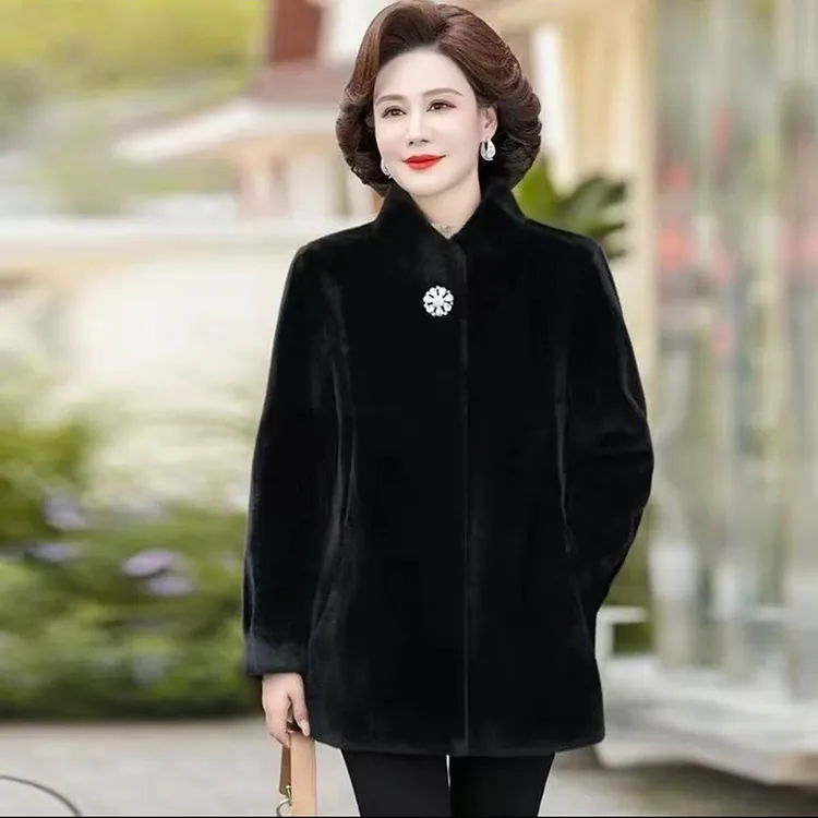 人造皮草 【塞西尔保罗】气质时尚女款百搭外套大衣