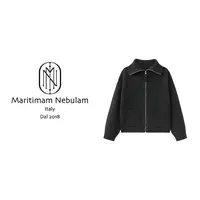MN-【黑标针织】软糯厚织羊毛慵懒假日两穿拉链针织外套 JHC2218