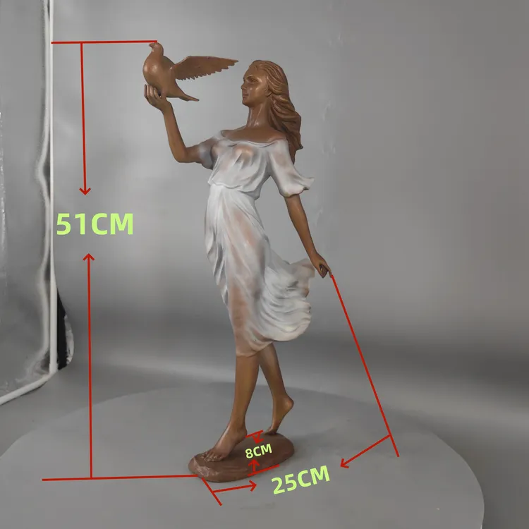 175公分高撩头发美女铜雕雕塑居家酒店创意装饰工艺品