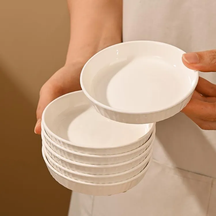 【10只装】琉璃4英寸味碟高温釉下彩陶瓷餐具