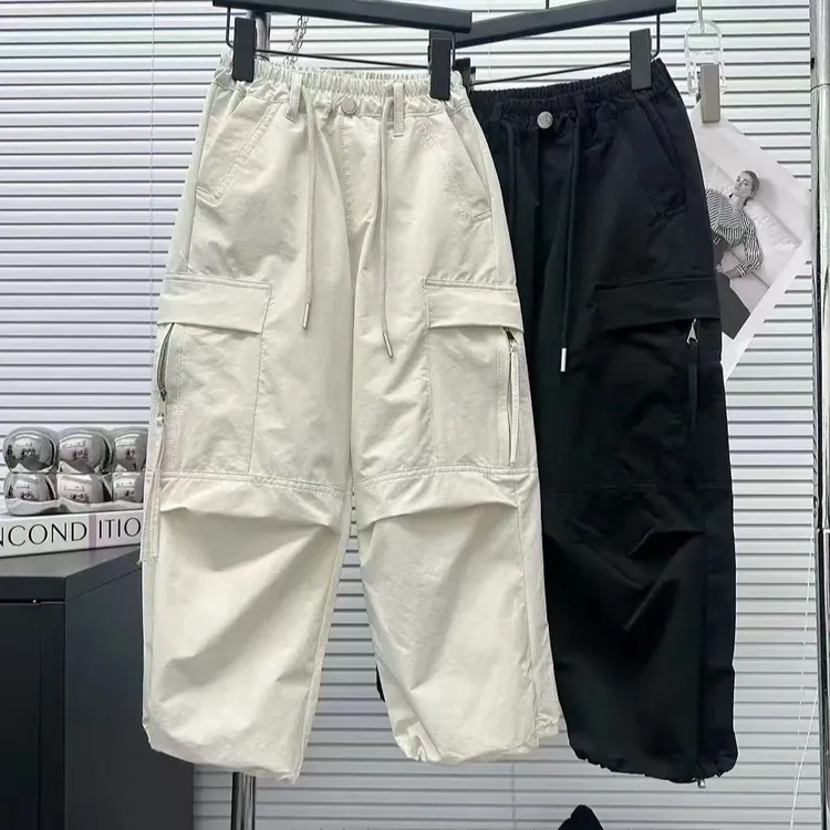 100%棉儿童纯棉春秋季凉爽工装裤2025新款休闲裤洋气中大童韩版