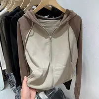 印花女拉链长袖常规开衫连帽卫衣【C区】3054/G02货架后面地上