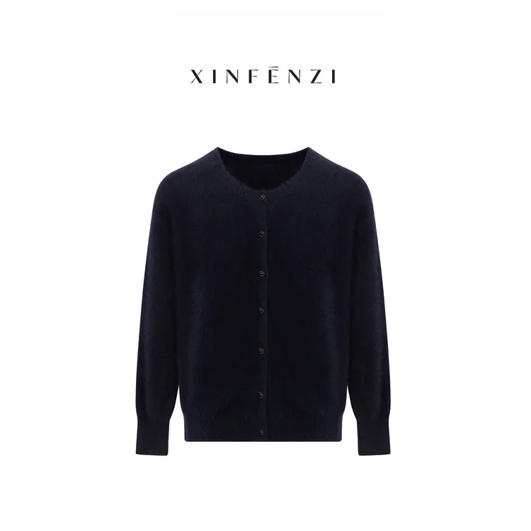 【热宝宝】XINFENZI 鼎级工艺狐狸绒山羊绒奢柔藏品开衫 51447