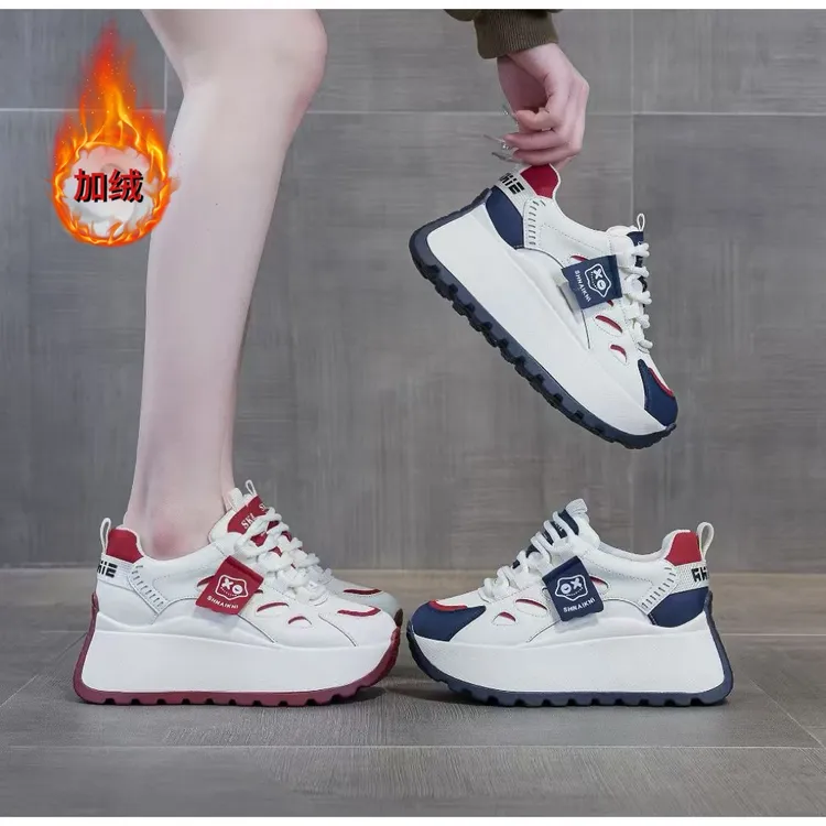 秋冬运动鞋2025厚底新款鞋子女款ins小白鞋老爹鞋休闲鞋韩版百搭