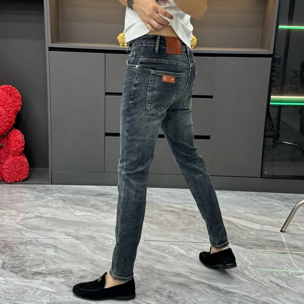 7216-秋季高品质男士时尚欧货修身小脚牛仔裤休闲百搭