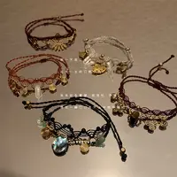 合金布艺项链 小众手工编织气质百搭设计感时尚个性编绳项链10139