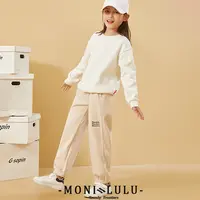 高级华棉羊羔绒加厚加绒儿童刺绣加绒卫裤FX1757