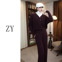 原创V领长袖针织开衫女2025秋季新款百搭时尚高级感大码上衣女