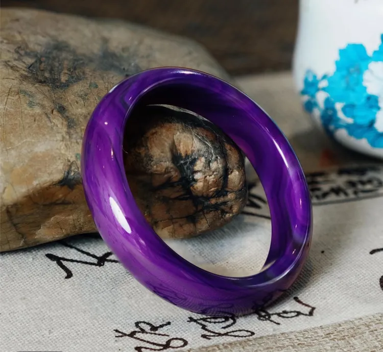 非金属莫桑石手镯 紫罗兰女款梦幻紫手镯