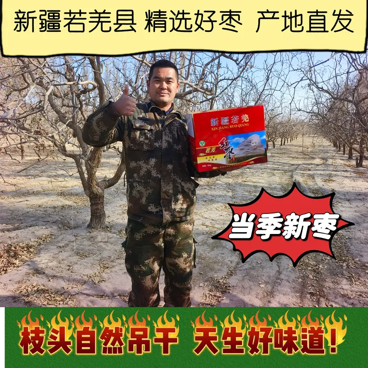 正宗新疆若羌灰枣未清洗（精选枣王）新疆红枣  若羌灰枣  若羌红枣