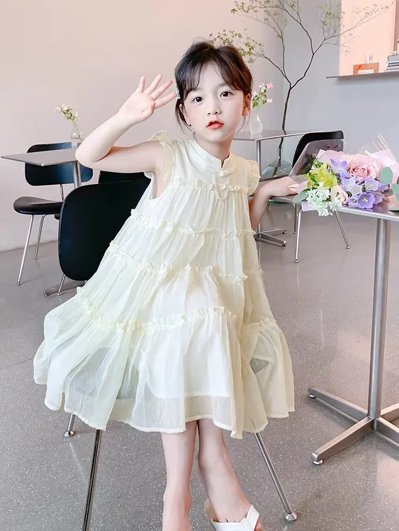 女童汉服连衣裙夏季2025新款女孩洋气夏装公主裙夏款长裙儿童裙子