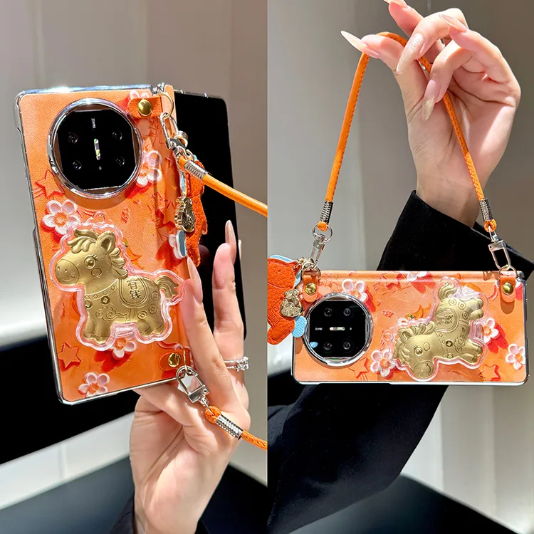 油画马年适用华为matex5手机壳新款mateX7折叠屏中轴x6典藏版x3女