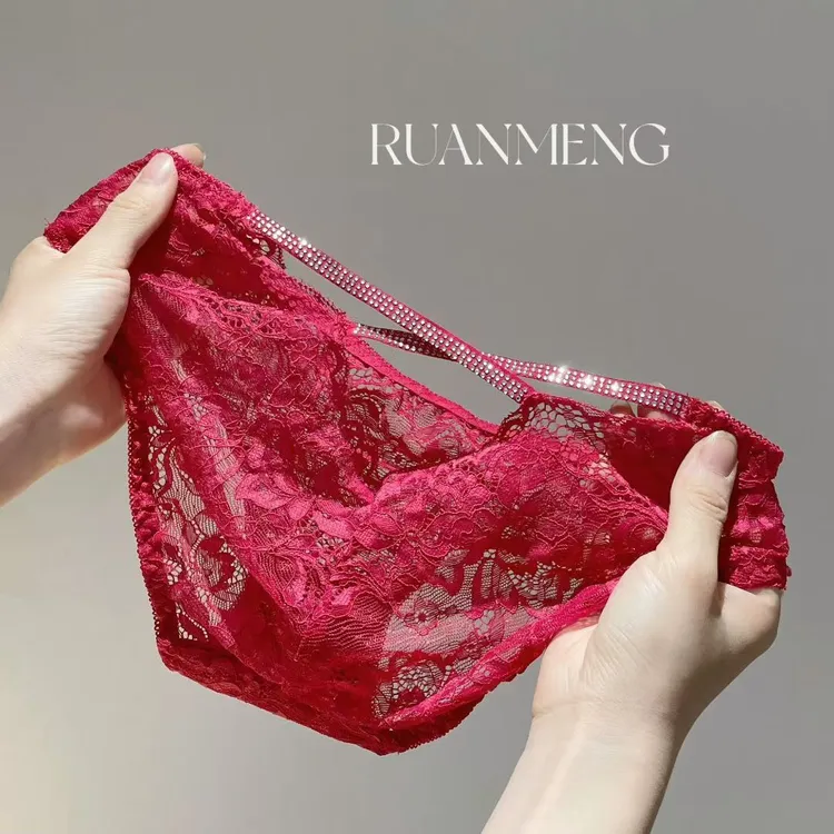 【丹钻绮罗】爆闪深红轻奢女士内裤