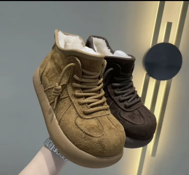 爆款丑萌大头厚底雪地靴女冬季加绒加厚保暖短筒百搭棉