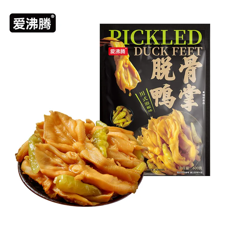 【临期25年12月到期】爱沸腾脱骨鸭掌600g*1袋（每袋23-27个）