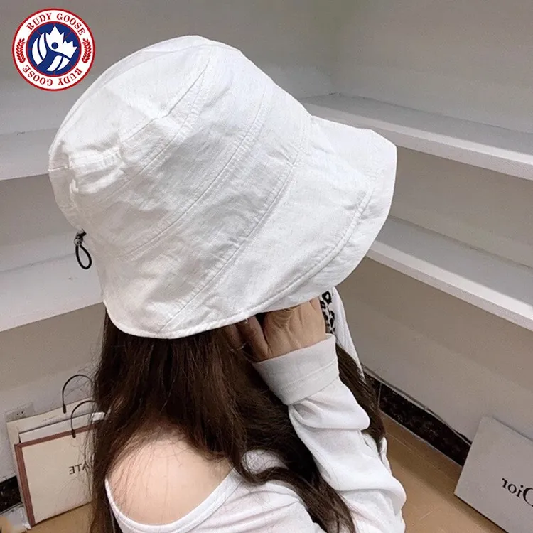 RUDY GOOSE韩系天丝渔夫帽女春夏季轻薄透气显脸小水桶帽百搭盆帽